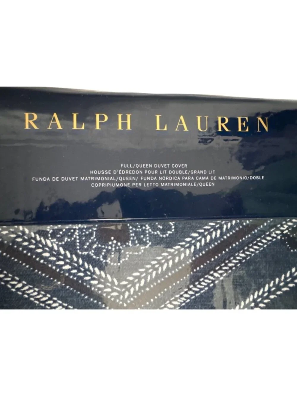 NWT Ralph Lauren Francoise Duvet Cover Blue Full/ Queen Size 92x96